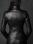 Women Black Leather Blazer Jacket Fitted Corset Style Genuine Lambskin Gothic Victorian Coat Slim Fit Tailored Leather Jacket