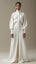 Elegant Beige Modest Maxi Dress for Women – High Neck Long Sleeve Minimalist Formal Gown