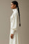 Elegant Beige Modest Maxi Dress for Women – High Neck Long Sleeve Minimalist Formal Gown