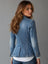 Women’s Vintage Denim Blazer Jacket | Fitted Blue Jean Coat | Casual Chic Western Style Jacket