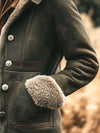 Women’s Suede Shearling Jacket | Fur Lined Suede Coat | Luxury Winter Suede Jacket