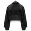 Women Black Fringe Leather Jacket | Western Cropped Leather Jacket