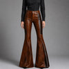 Handmade Cowhide Leather Flared pants -Western ROdeo Style