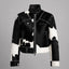 Women’s Genuine Cowhide Jacket – Western Cow Print Leather Jacket – Real Hair On Cowhide Coat – Vintage Cropped Leather Jacket