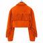 Women’s Orange Suede Fringe Jacket | Western Cropped Leather Jacket | Boho Cowgirl Tassel Coat | Vintage Festival Outfit