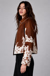Women's Genuine Cowhide Leather Jacket  Cowhide Leather Jacket with Real Cow Hair —Women Natural Genuine Pony Hair on Cowhide Jacket