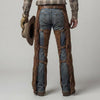 Vintage Brown Leather Fringe Chaps – Western Cowboy Ranch Wear