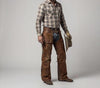 Vintage Brown Leather Fringe Chaps – Western Cowboy Ranch Wear