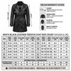 Men's Black Leather Trench Coat, Belted Long Style Jacket, Winter Formal Overcoat