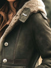 Women’s Suede Shearling Jacket | Fur Lined Suede Coat | Luxury Winter Suede Jacket