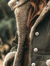 Women’s Suede Shearling Jacket | Fur Lined Suede Coat | Luxury Winter Suede Jacket