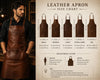 Men’s Genuine Leather Apron  Handmade BBQ Apron  Barber Woodworking Workshop Apron  Chef Grill Apron